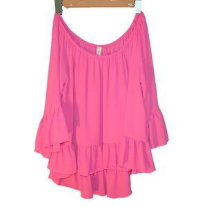 Pink off the shoulder top - Vestique